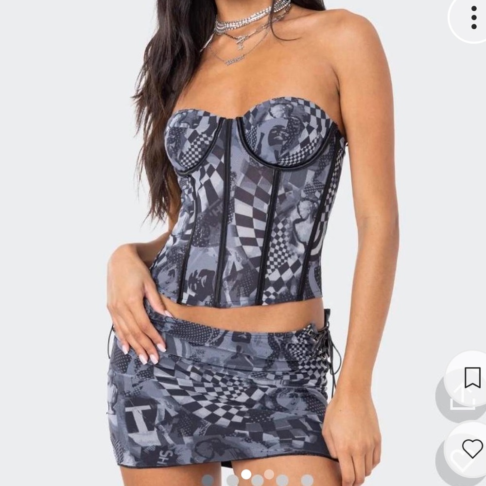 EDIKTED SET CORSET AND SKIRT!